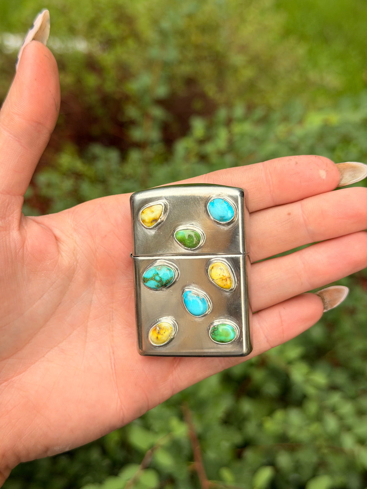 Mixed Stone Zippo Lighter