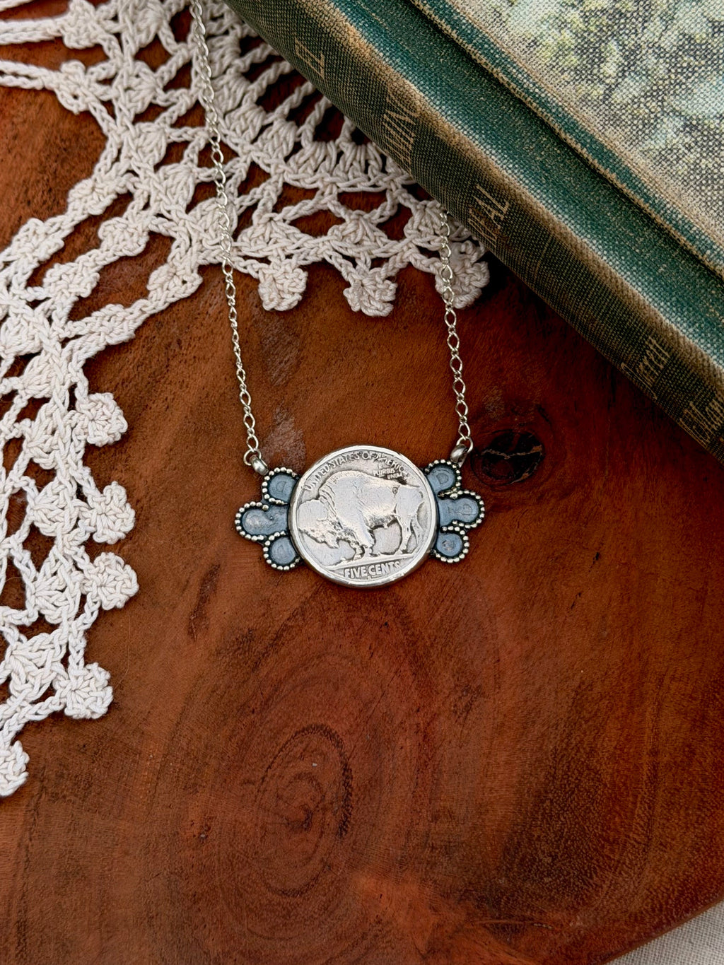 Buffalo coin necklace