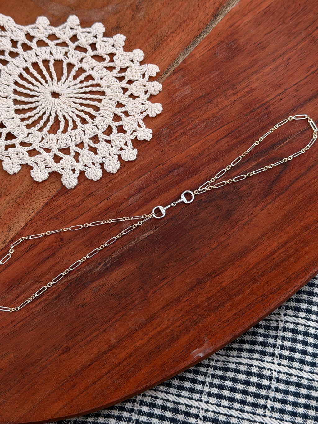 Mixed metals hand chain